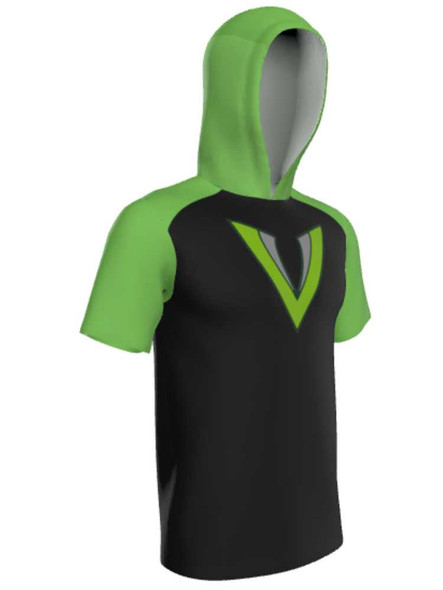 Control Series - Adult/Youth "Curve" Custom Sublimated Short Sleeve Hooded Shooting Shirt Hooded Sublimated Shooting Shirts All Sports Uniforms
