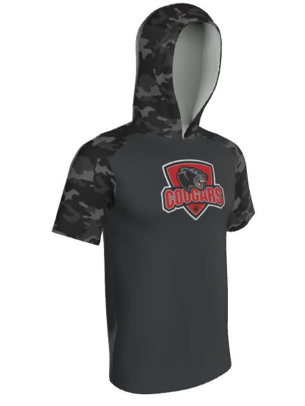 Control Series - Adult/Youth "Curve Camo" Custom Sublimated Short Sleeve Hooded Shooting Shirt Hooded Sublimated Shooting Shirts All Sports Uniforms