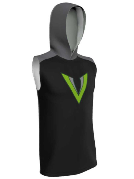 Control Series - Adult/Youth "Curve" Custom Sublimated Sleeveless Hooded Shooting Shirt Hooded Sublimated Shooting Shirts All Sports Uniforms