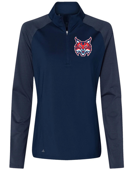 Womens Adidas "Shoulder Stripe" 1/4 Zip Pullover