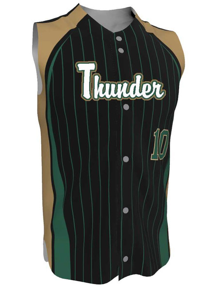 Juice - "Diamond" Custom Sublimated Sleeveless Button Front Baseball Jersey Sleeveless All Sports Uniforms