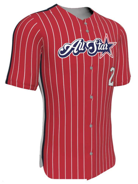 Juice Series - "Splitter" Custom Sublimated Button Front Baseball Jersey Button Fronts All Sports Uniforms