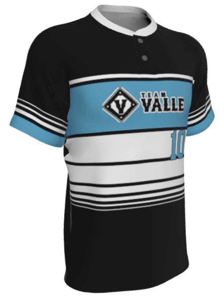 Juice Series - "Ondeck" Custom Sublimated Two Button Baseball Jersey 2 Buttons All Sports Uniforms