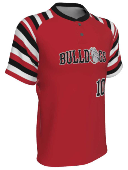 Juice Series - "Platoon" Custom Sublimated Two Button Baseball Jersey 2 Buttons All Sports Uniforms