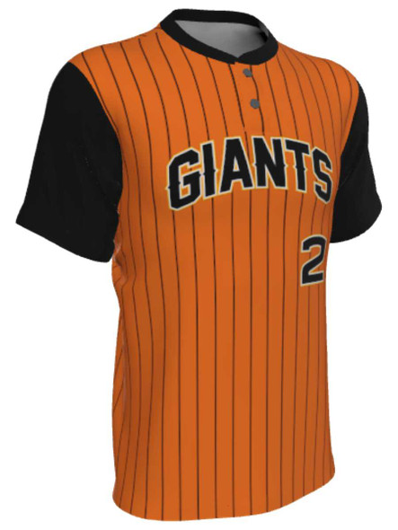 Juice Series - "Slugger 2" Custom Sublimated Two Button Baseball Jersey 2 Buttons All Sports Uniforms