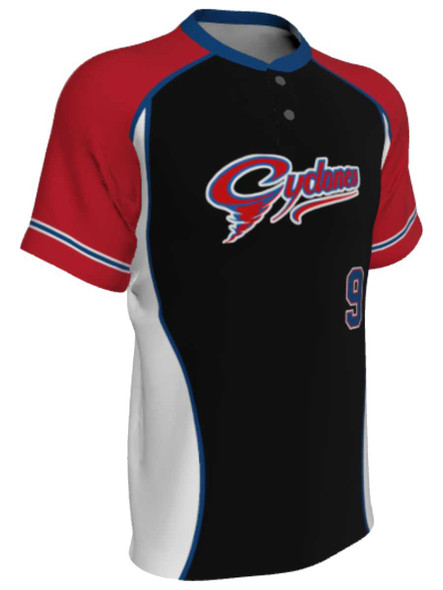 Juice Series - "Stunner" Custom Sublimated Two Button Baseball Jersey 2 Buttons All Sports Uniforms