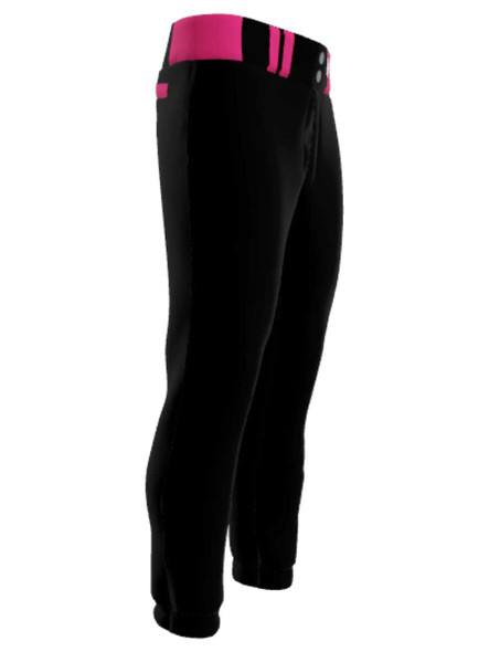 Juice Series - Womens/Girls "Southpaw 2 - Solid" Custom Sublimated Softball Pants Mid-Calf Softball Pants All Sports Uniforms