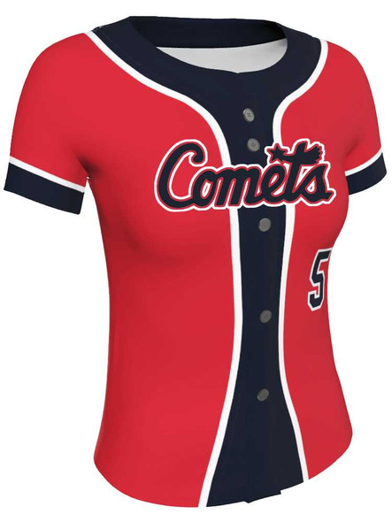 Juice Series - "Backstop" Custom Sublimated Button Front Softball Jersey Button Front Jerseys All Sports Uniforms