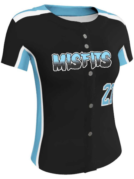 Juice Series - "Slider" Custom Sublimated Button Front Softball Jersey Button Front Jerseys All Sports Uniforms
