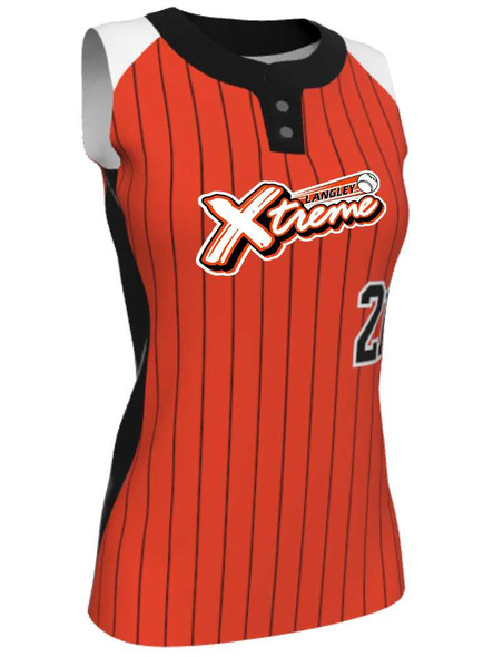 Juice Series - Premium "Champion" Custom Sublimated Sleveless 2 Button Softball Jersey 2 Button All Sports Uniforms