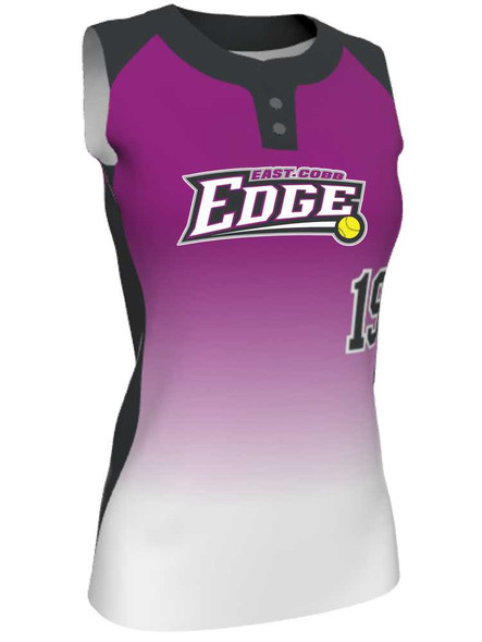 Juice Series - Premium "Curve Gradient" Custom Sublimated Sleveless 2 Button Softball Jersey 2 Button All Sports Uniforms