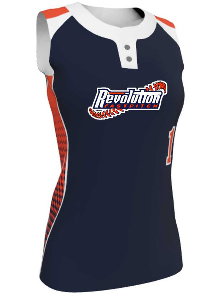 Juice Series - Premium "Utility" Custom Sublimated Sleveless 2 Button Softball Jersey 2 Button All Sports Uniforms