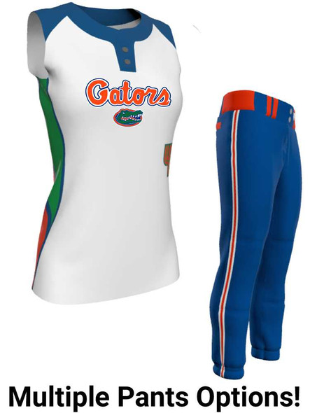 Juice Series - Premium "Full Count" Custom Sublimated Sleeveless 2 Button Softball Set 2 Button All Sports Uniforms