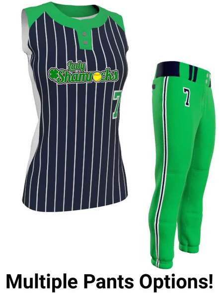 Juice Series - Premium "Slugger 2" Custom Sublimated Sleeveless 2 Button Softball Set 2 Button All Sports Uniforms