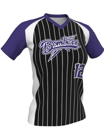Quick Ship Juice Series "Base Hitter" Custom Sublimated Softball Jersey Quick Ship Jerseys - 5 Days All Sports Uniforms
