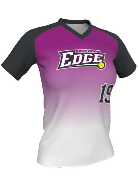 Quick Ship Juice Series "Curve Gradient" Custom Sublimated Softball Jersey Quick Ship Jerseys - 5 Days All Sports Uniforms