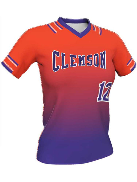 Quick Ship Juice Series "Down Two Gradient" Custom Sublimated Softball Jersey Quick Ship Jerseys - 5 Days All Sports Uniforms