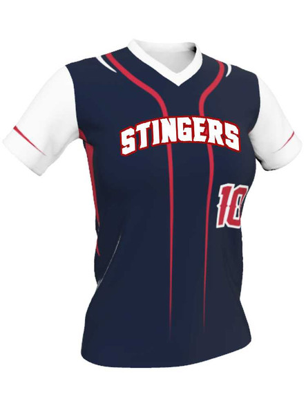 Quick Ship Juice Series "Lead Off" Custom Sublimated Softball Jersey Quick Ship Jerseys - 5 Days All Sports Uniforms