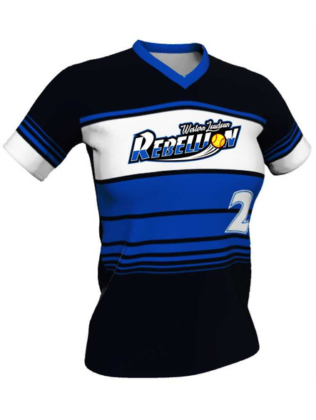 Quick Ship Juice Series "On Deck" Custom Sublimated Softball Jersey Quick Ship Jerseys - 5 Days All Sports Uniforms