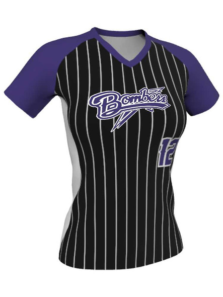 Control Series Premium "Base Hitter" Custom Sublimated V Neck Softball Jersey Premium Softball Vnecks All Sports Uniforms