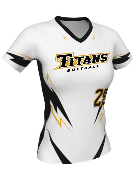 Control Series Premium "Drive" Custom Sublimated V Neck Softball Jersey Premium Softball Vnecks All Sports Uniforms