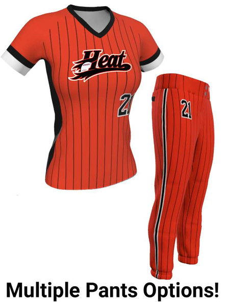 Control Series - Premium "Champion" Custom Sublimated V Neck Softball Set Control Series V Neck - Crew Sets All Sports Uniforms