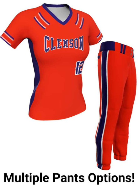 Control Series - Premium "Down Two" Custom Sublimated V Neck Softball Set Control Series V Neck - Crew Sets All Sports Uniforms