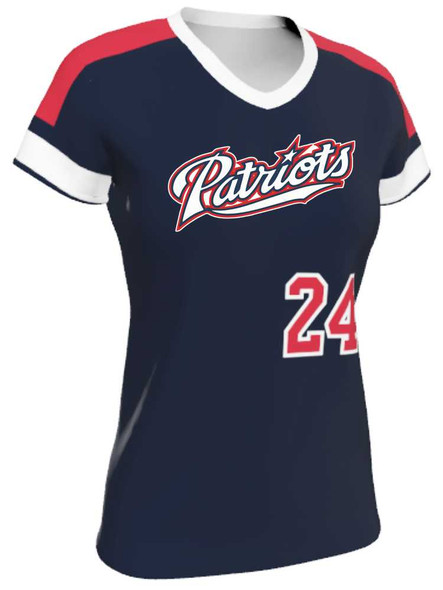 Quick Ship - "Breaker" Custom Sublimated Cap Sleeve Softball Jersey Quick Ship Jerseys - 5 Days All Sports Uniforms