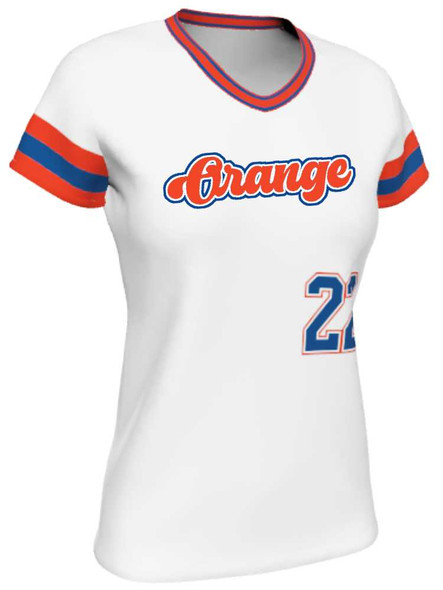 Quick Ship - "Brooklyn" Custom Sublimated Cap Sleeve Softball Jersey Quick Ship Jerseys - 5 Days All Sports Uniforms