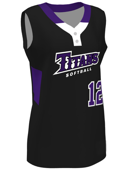 Control Series Premium "Storm" Custom Sublimated Sleeveless 2 Button Softball Jersey