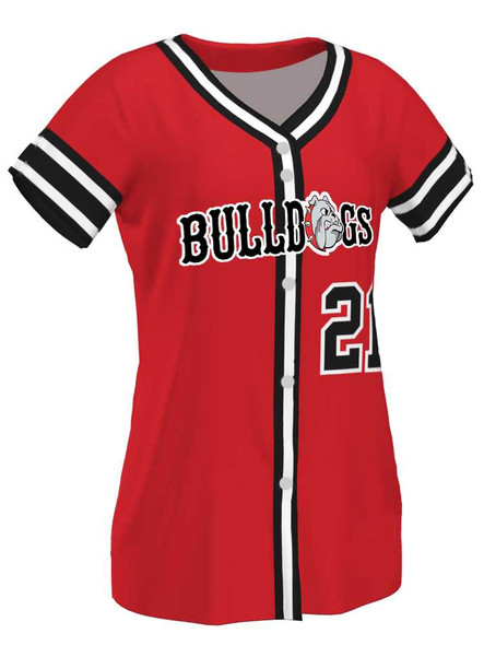 Control Series Premium "Rebel" Custom Sublimated Full Button Softball Jersey Button Front Jerseys All Sports Uniforms