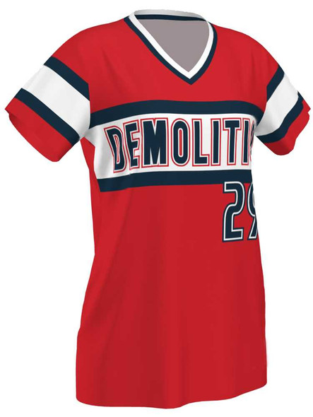 Control Series Premium "Velocity" Custom Sublimated V Neck Softball Jersey Premium Softball Vnecks All Sports Uniforms