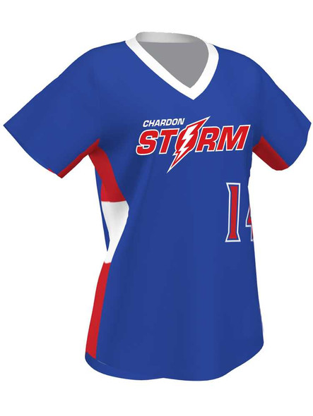 Control Series Premium "Riptide" Custom Sublimated V Neck Softball Jersey Premium Softball Vnecks All Sports Uniforms