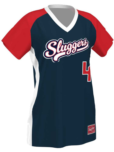 Control Series Premium "Impact" Custom Sublimated V Neck Softball Jersey Premium Softball Vnecks All Sports Uniforms