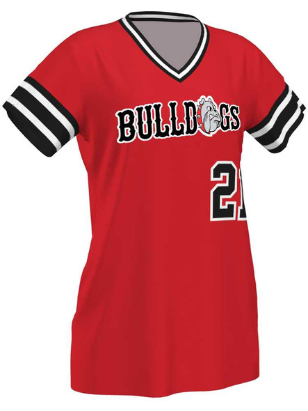 Control Series Premium "Rebel" Custom Sublimated V Neck Softball Jersey Premium Softball Vnecks All Sports Uniforms