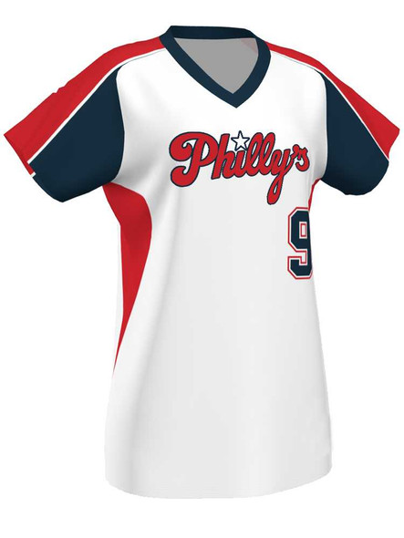 Control Series Premium "Venom" Custom Sublimated V Neck Softball Jersey Premium Softball Vnecks All Sports Uniforms