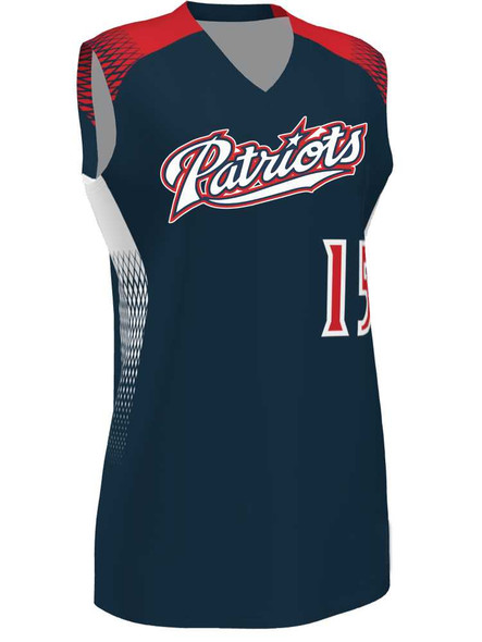 Control Series Premium "Fast Track" Custom Sublimated Sleeveless V Neck Softball Jersey Vneck /Crew All Sports Uniforms