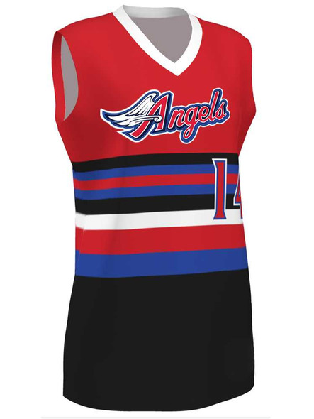 Control Series Premium "Torque" Custom Sublimated Sleeveless V Neck Softball Jersey Vneck /Crew All Sports Uniforms