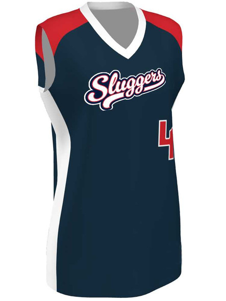 Control Series Premium "Impact" Custom Sublimated Sleeveless V Neck Softball Jersey Vneck /Crew All Sports Uniforms
