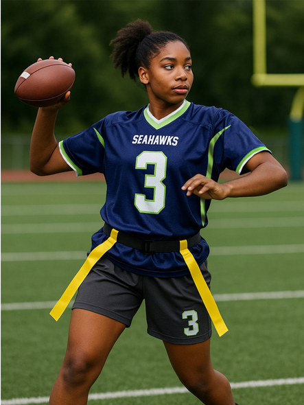 Saver Series - Girls "Stealth" Custom Sublimated Flag Football Jersey