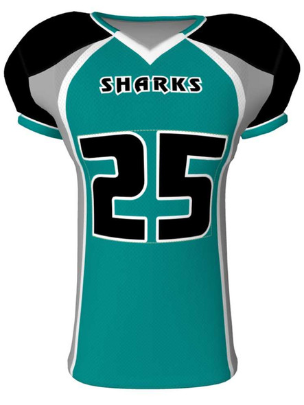 Quick Ship - "Intercept" 4 Way Stretch Pro Fabric Custom Sublimated Football Jersey Quick Ship Football Jerseys All Sports Uniforms