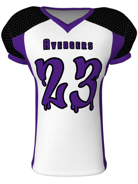 Quick Ship - "Snap Hex" 4 Way Stretch Pro Fabric Custom Sublimated Football Jersey Quick Ship Football Jerseys All Sports Uniforms