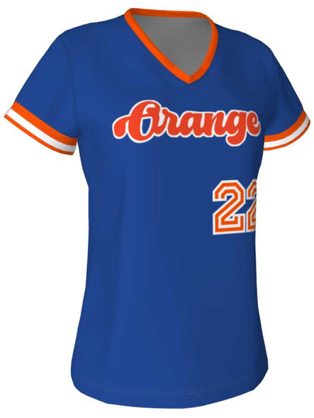 Quick Ship - "Slugger 2" Custom Sublimated Cap Sleeve Softball Jersey Quick Ship Jerseys - 5 Days All Sports Uniforms