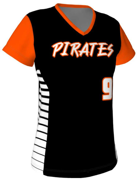 Quick Ship - "Sidewinder" Custom Sublimated Cap Sleeve Softball Jersey Quick Ship Jerseys - 5 Days All Sports Uniforms