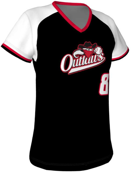 Quick Ship - "Safe" Custom Sublimated Cap Sleeve Softball Jersey Quick Ship Jerseys - 5 Days All Sports Uniforms