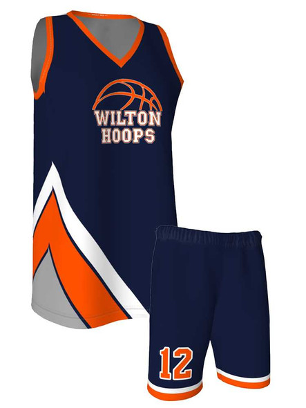 Quick Ship - Womens/Girls "Bank Shot" Custom Sublimated Basketball Uniform Quick Ship Womens Non-Reversible Basketball All Sports Uniforms
