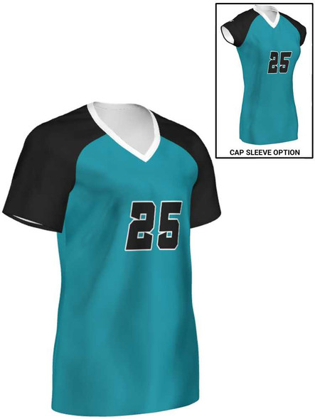 Saver Series - "All Over" Short or Cap Sleeve Custom Sublimated Volleyball Jersey Short & Cap Sleeve Volleyball Jerseys All Sports Uniforms