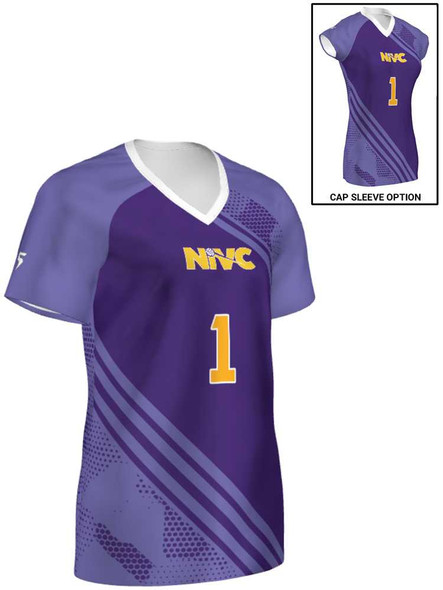 Saver Series - "Free Ball" Short or Cap Sleeve Custom Sublimated Volleyball Jersey Short & Cap Sleeve Volleyball Jerseys All Sports Uniforms