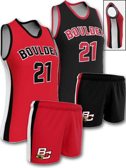 Quick Ship - Womens/Girls "Pivot" Custom Sublimated Reversible Basketball Uniform Quick Ship Womens Reversible Basketball All Sports Uniforms