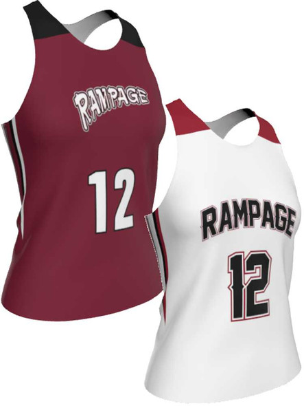Dawg - Ladies/Girls "Bite Back" Custom Sublimated Reversible Lacrosse Pinnie Ladies Reversible Pinnies All Sports Uniforms